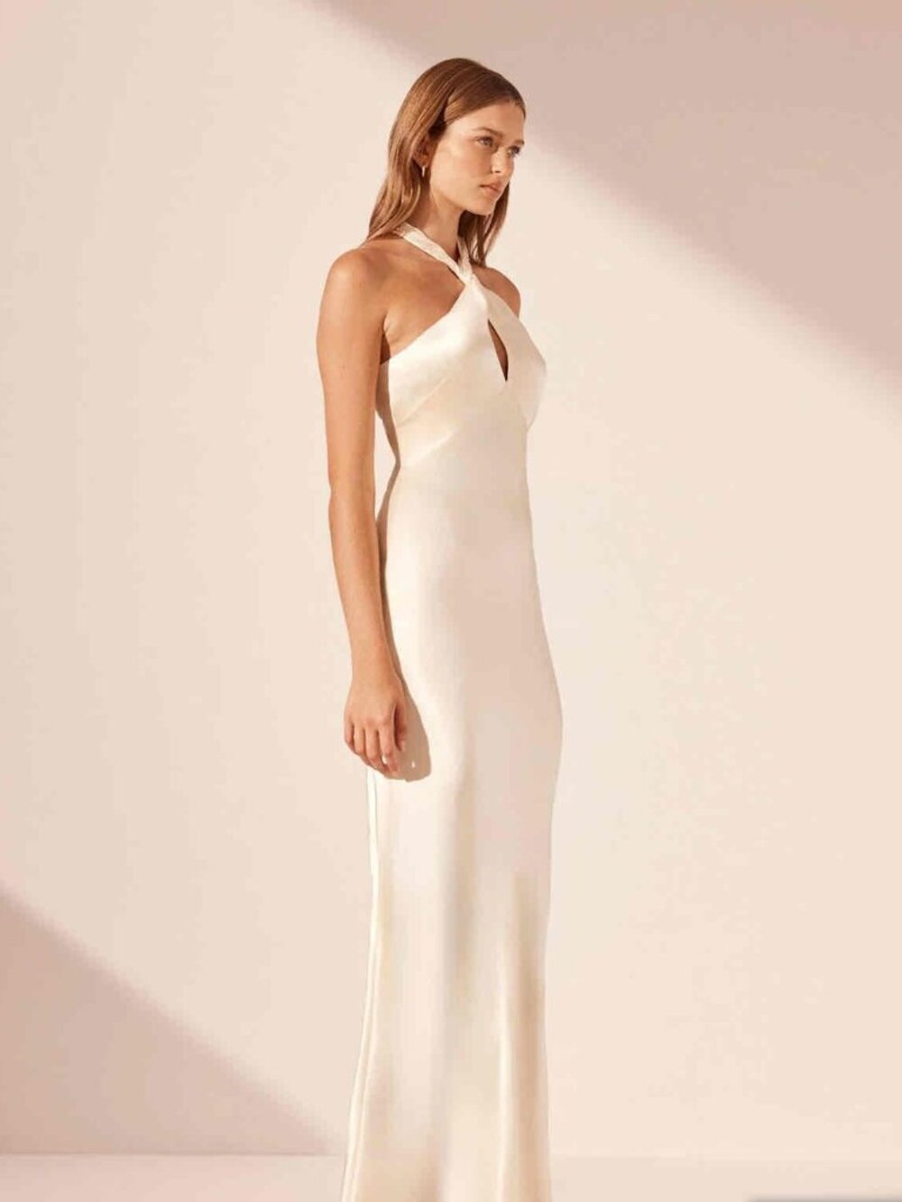 La Lune High Neck Twist Maxi Dress